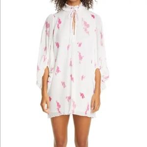 GANNI ROSE PRINT PLEATED GEORGETTE L